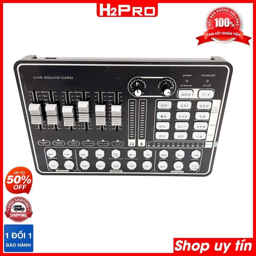 Sound card livestream K9 Bluetooth H2PRO, Sound card K9 thu âm chuyên nghiệp, hát karaoke online hay