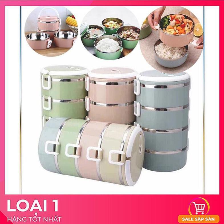 Hộp Cơm Giữ Nhiệt 4 Tầng Lúa Mạch Cao Cấp