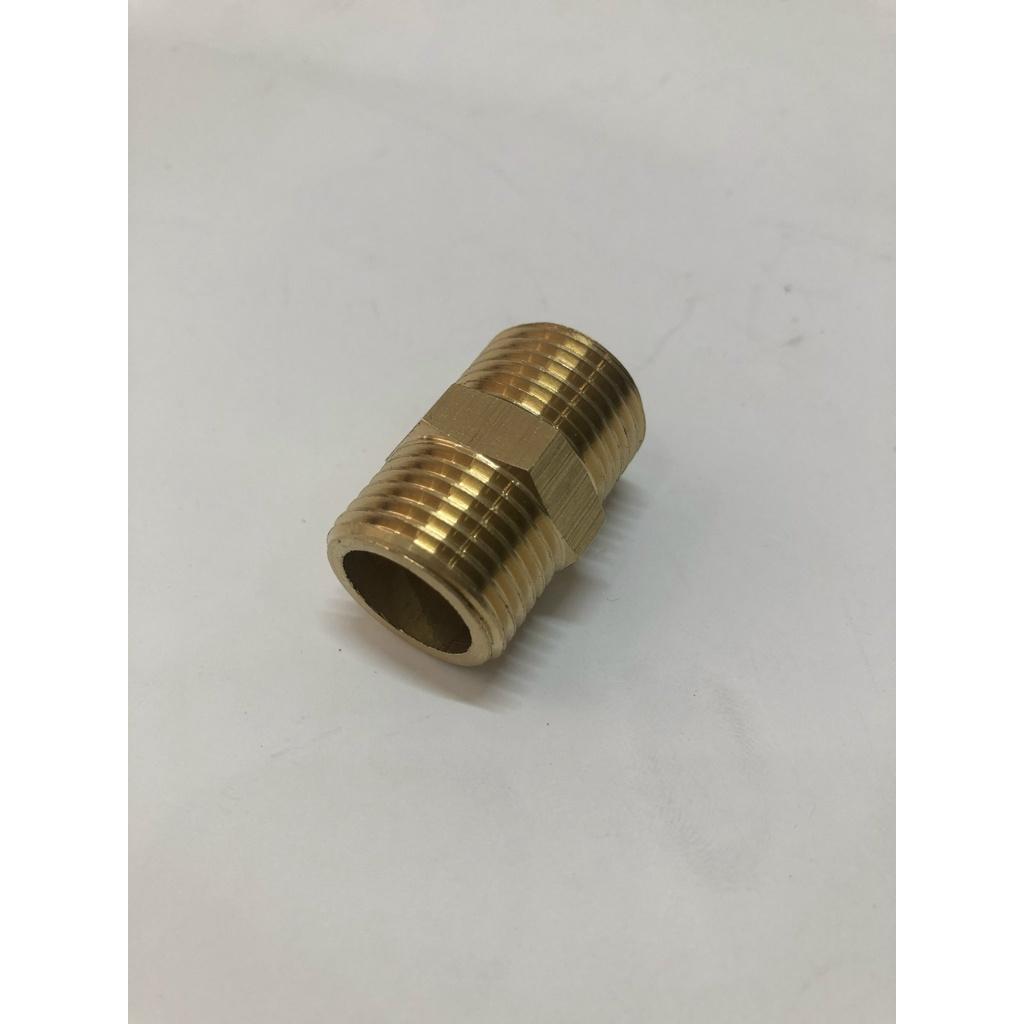 Nối 2 Đầu Ren Ngoài (Líp, Kép) 21mm Đồng Thau