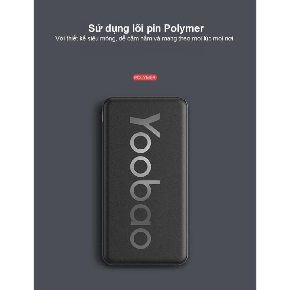 Pin sạc dự phòng Yoobao dung lượng 10000mAh P10T - Hàng nhập khẩu