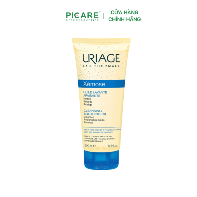 Sữa Tắm Dạng Gel-Oil Dành Cho Da Khô, Da Cơ Địa Uriage Xémose Huile Lavant Apaisante 200ml