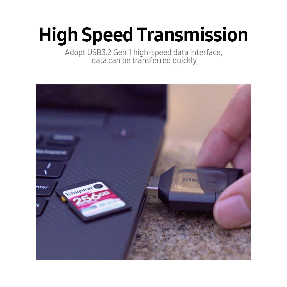 Đầu đọc thẻ nhớ SD tốc độ cao Kingston MLP USB3.2 có 1 Đầu đọc thẻ nhớ đa năng