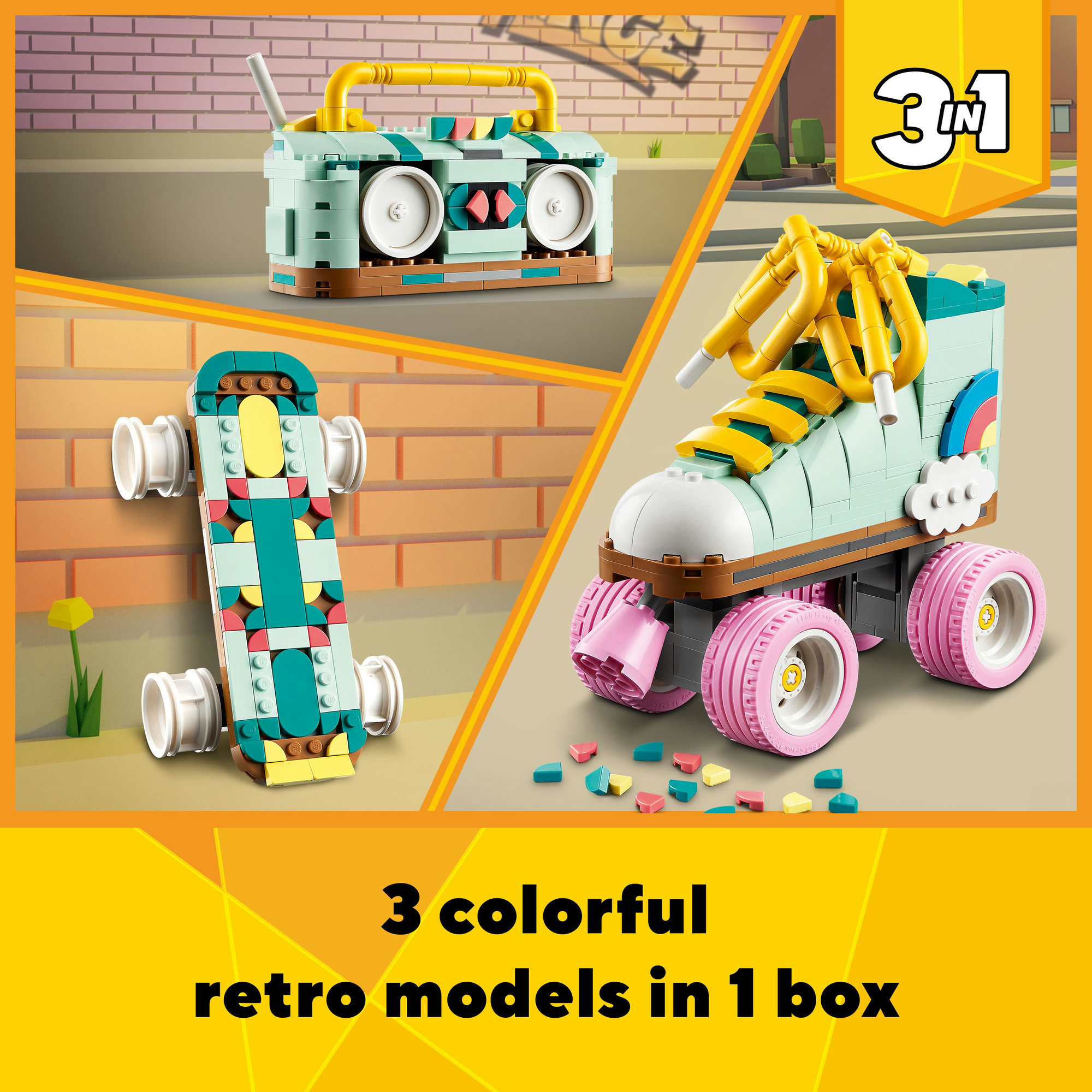 LEGO CREATOR 31148 Đồ chơi lắp ráp Giày trượt patin Retro (342 chi tiết)