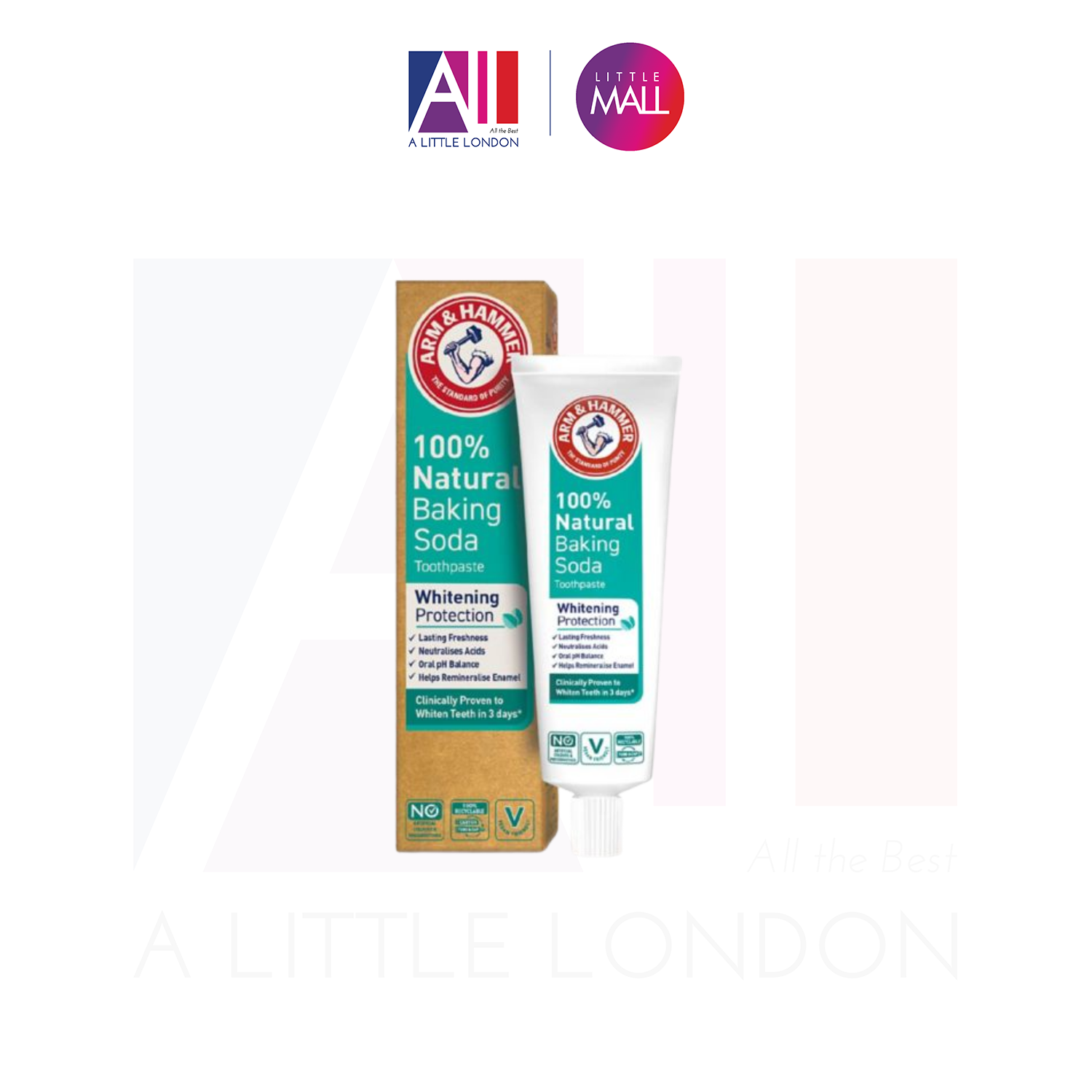 Kem đánh răng Arm &amp; Hammer 100% Natural Baking Soda Toothpaste 75ml (Bill Anh)