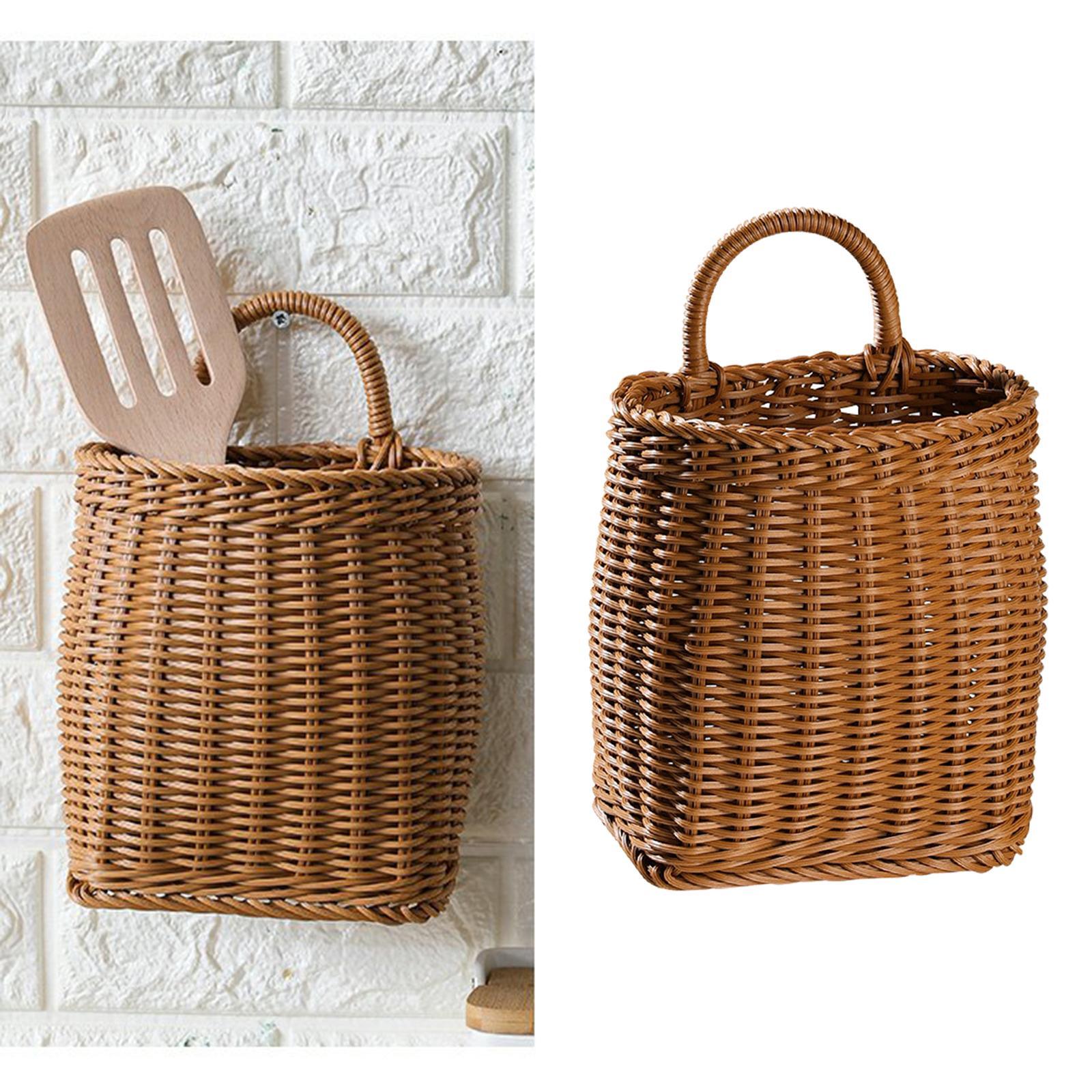 Kitchen Hanging Storage Basket Pot Plants Holder for Pantry Bathroom Home Office