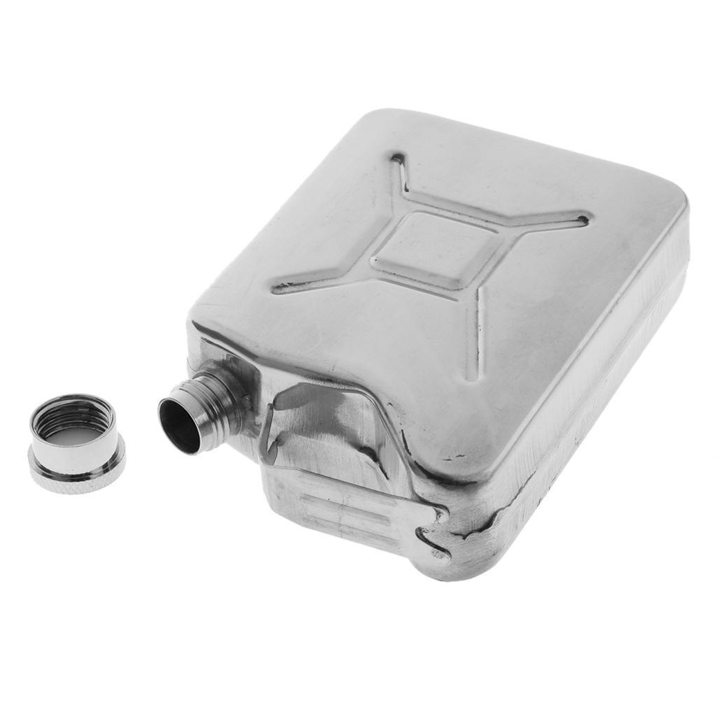 5oz Stainless Steel Liquor Hip Flask Oil Can Screw for Home Wild Silver