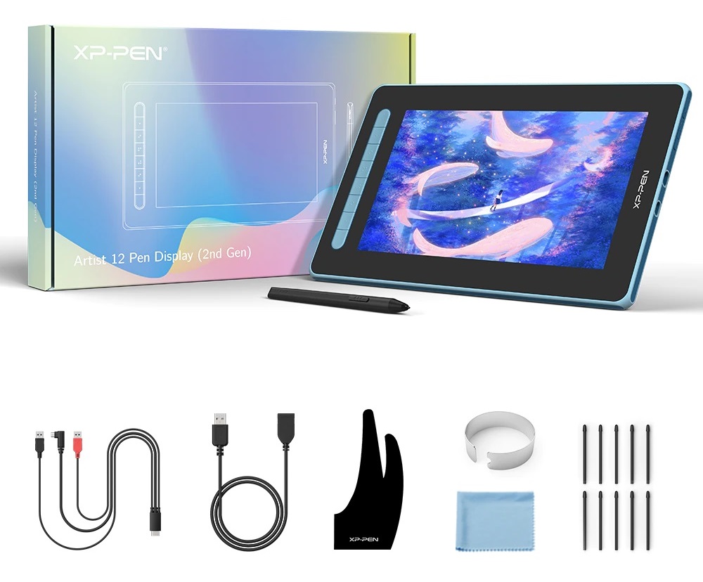 BẢNG VẼ MÀN HÌNH XP-PEN ARTIST 12 GEN 2 CÔNG NGHỆ CHIP X3 92% AdobeRGB, TƯƠNG THÍCH THIẾT BỊ ANDROID - HÀNG CHÍNH HÃNG