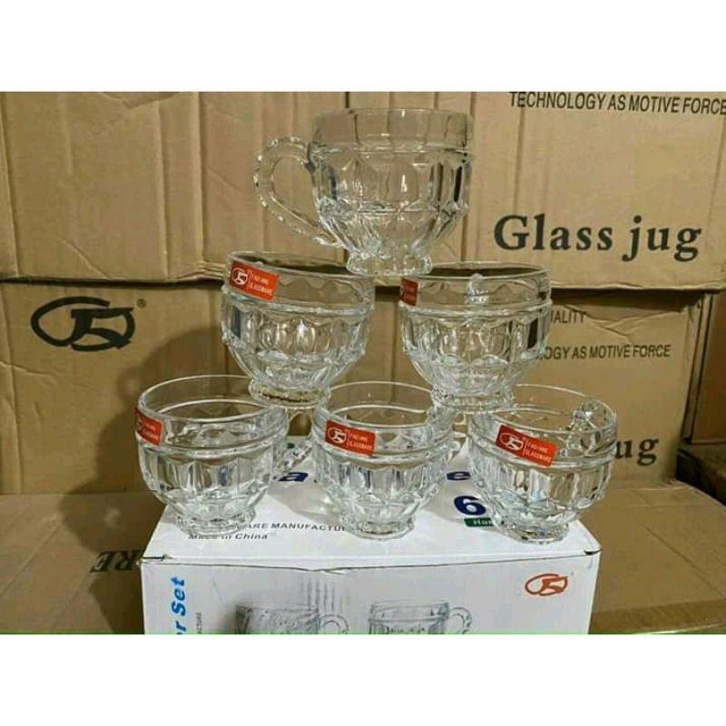 Bộ 6 Ly Cốc Thủy Tinh 8 Góc Lùn 305 ml