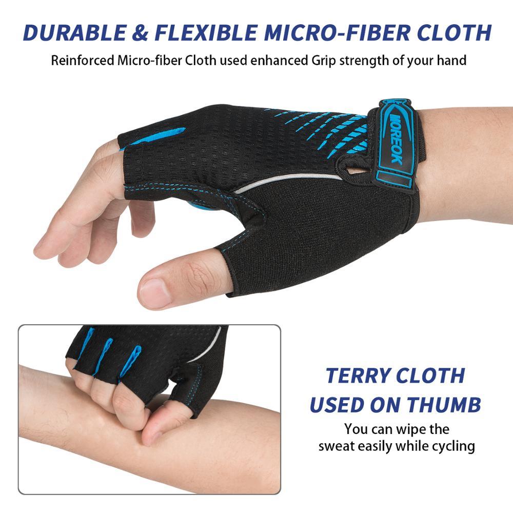 Moreok nylon nửa ngón tay chống sốc MTB xe đạp đạp xe đạp đạp xe đạp xe đạp xe đạp xe đạp găng tay cho nam giới cho nam giới phụ nữ Color: Red Size: XL