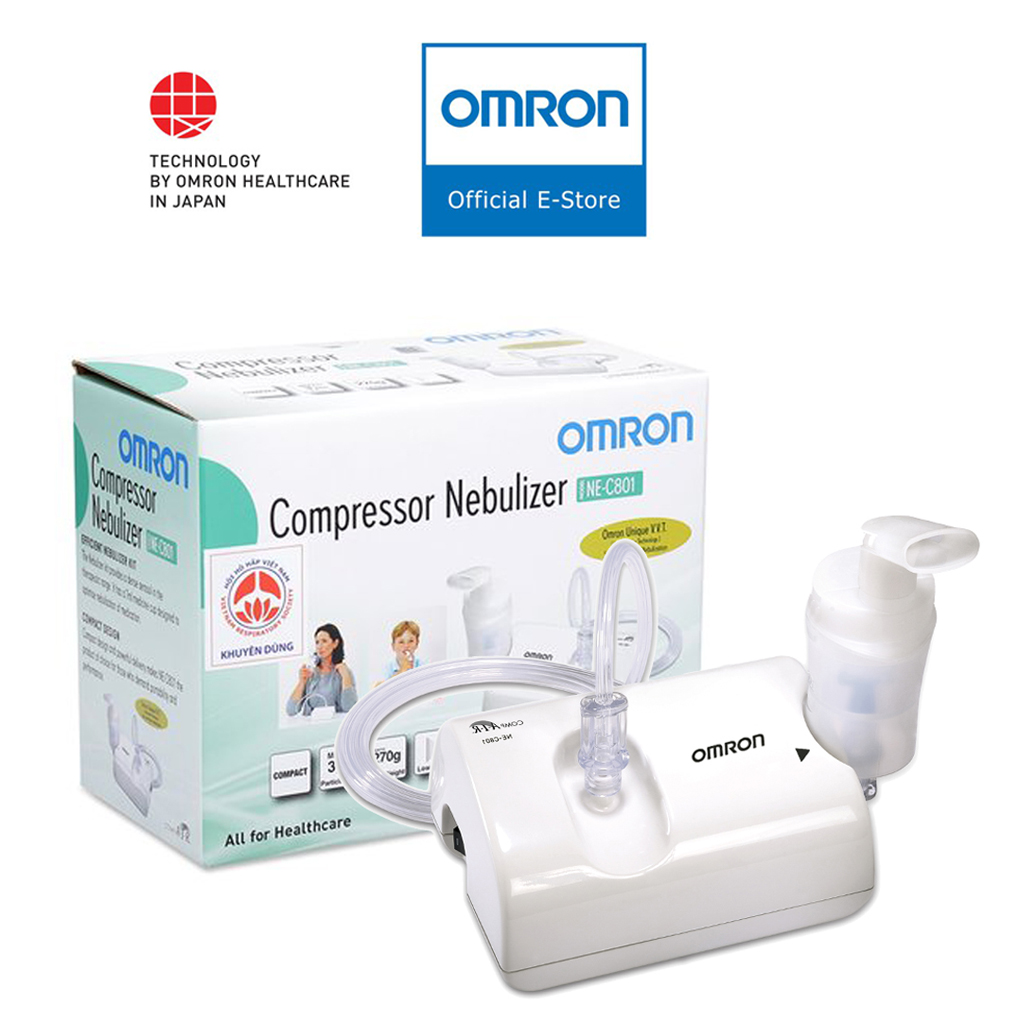 Máy xông khí dung Omron NE C801 - Chạy Êm , Nhỏ Gọn , Hiệu Quả Cao