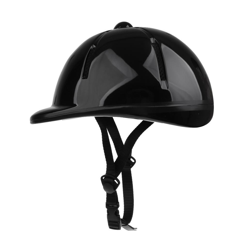 2Pcs Kids/Childs/Toddlers Adjustable Horse Riding Hat Ventilated Helmet, Black+Purple