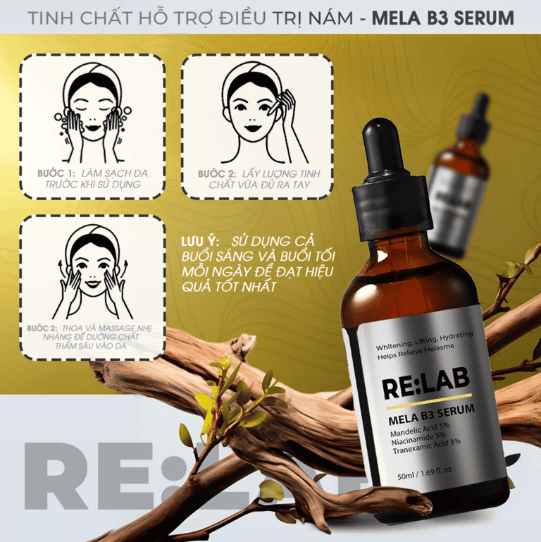 Serum RE:LAB Mela B3 Serum 50ml trắng da hỗ trợ giảm nám tàn nhang