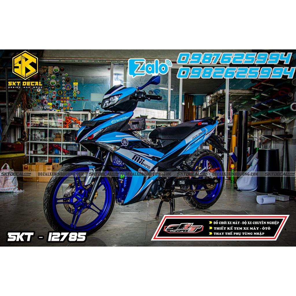 Tem trùm dành cho exciter 150 xanh đen bạc mxking