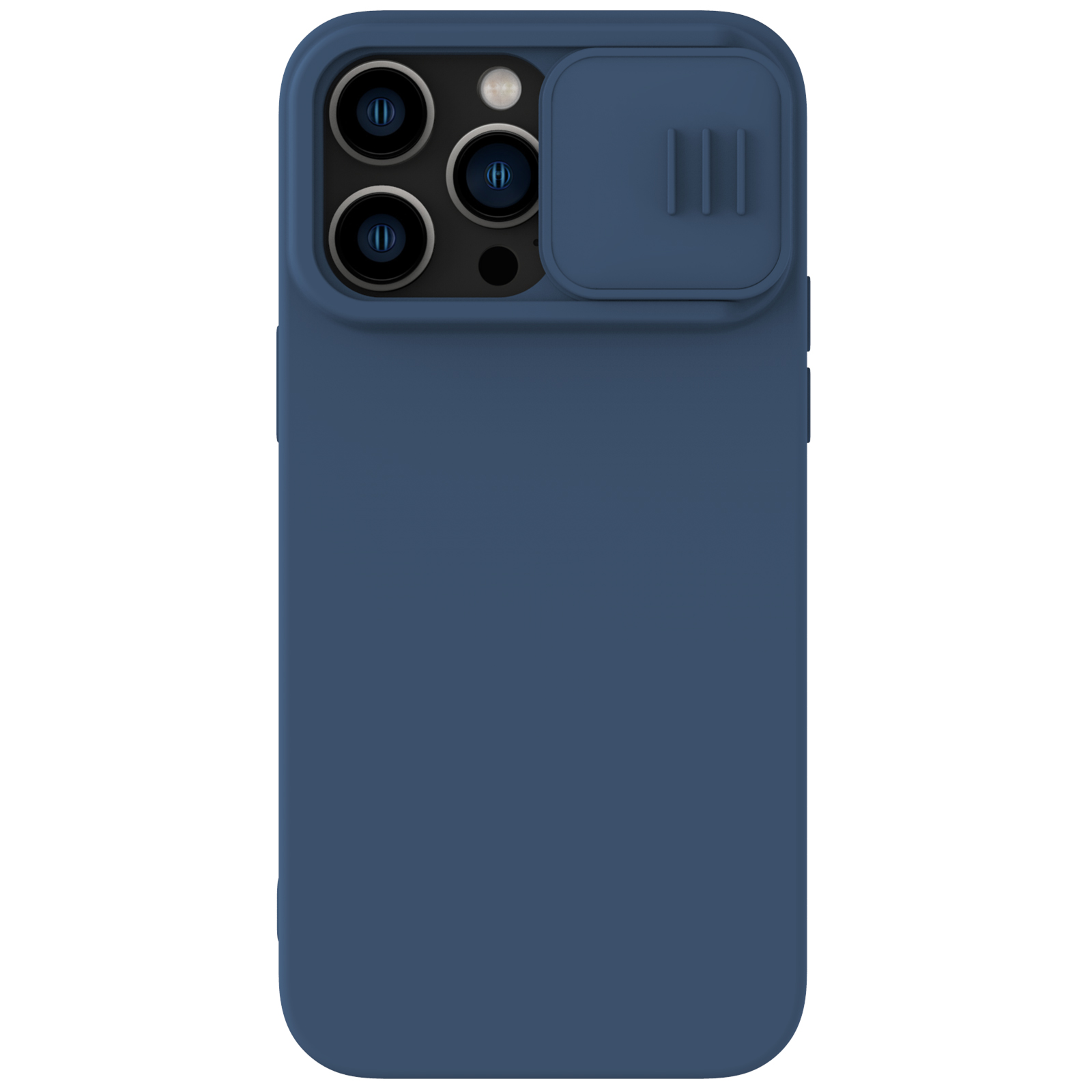 Ốp Lưng Nillkin Camshield Silky Silicone Cho Iphone 14 Pro Max - Hàng Nhập Khẩu - Xanh Dương