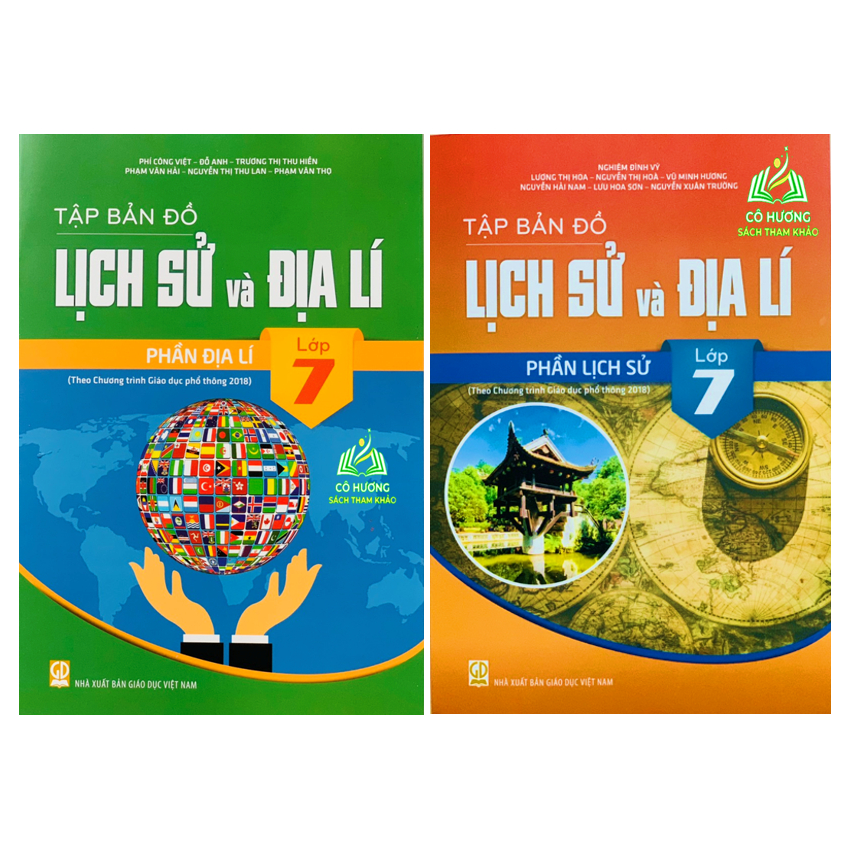 Sách - Combo Tập bản đồ Lịch sử và Địa lí lớp 7 - Phần Địa lí + Lịch Sử lớp 7- ĐN