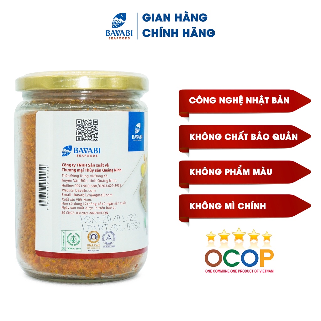 Ruốc Tép BAVABI Hũ 150g Đặc Sản Vân Đồn Quảng Ninh | Thơm Ngon Giàu Dinh Dưỡng