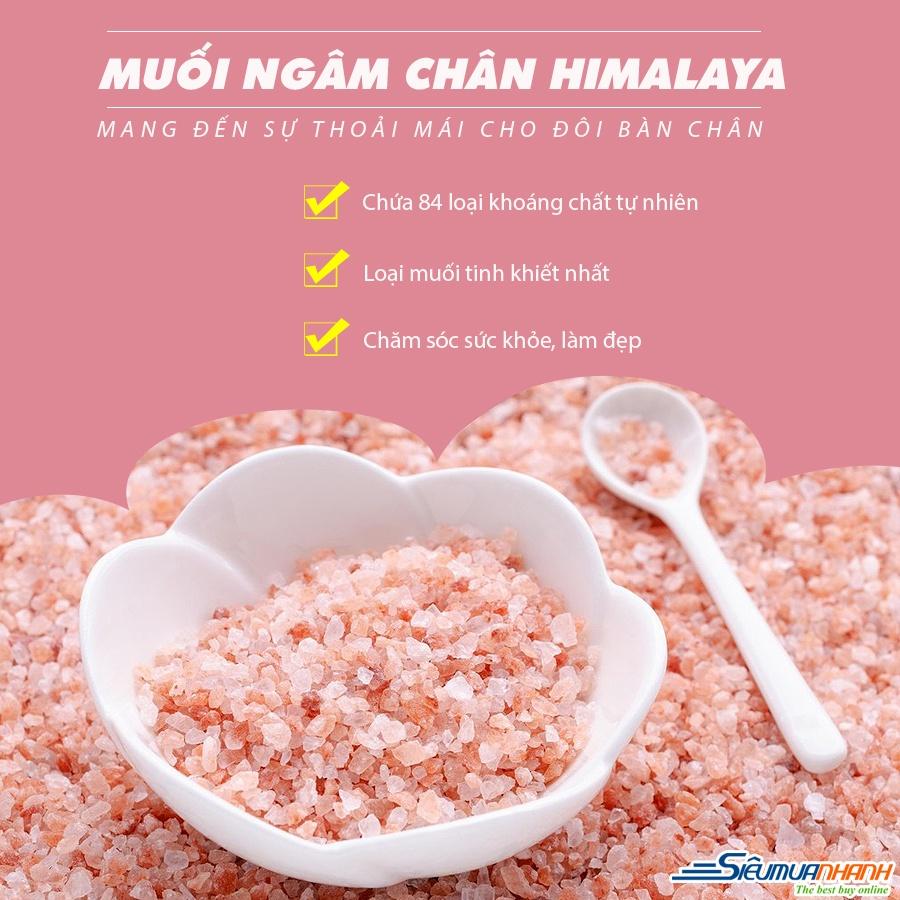 [Chính Hãng]Muối Hồng Ngâm Chân Himalaya Organic 1Kg Dạng Say - Hỗ Trợ Ngủ Ngon, Hôi Chân, Xương Khớp, Thải Độc, Tẩy Da Chết