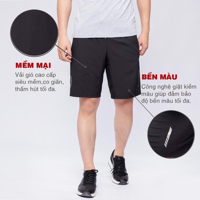 Quần Short Gió Nam Co Giãn/ Quần Đùi Thể Thao Nam Chạy Bộ Tập Gym Tập Thể Thao, Dáng short, Vải Gió Co Giãn Tốt