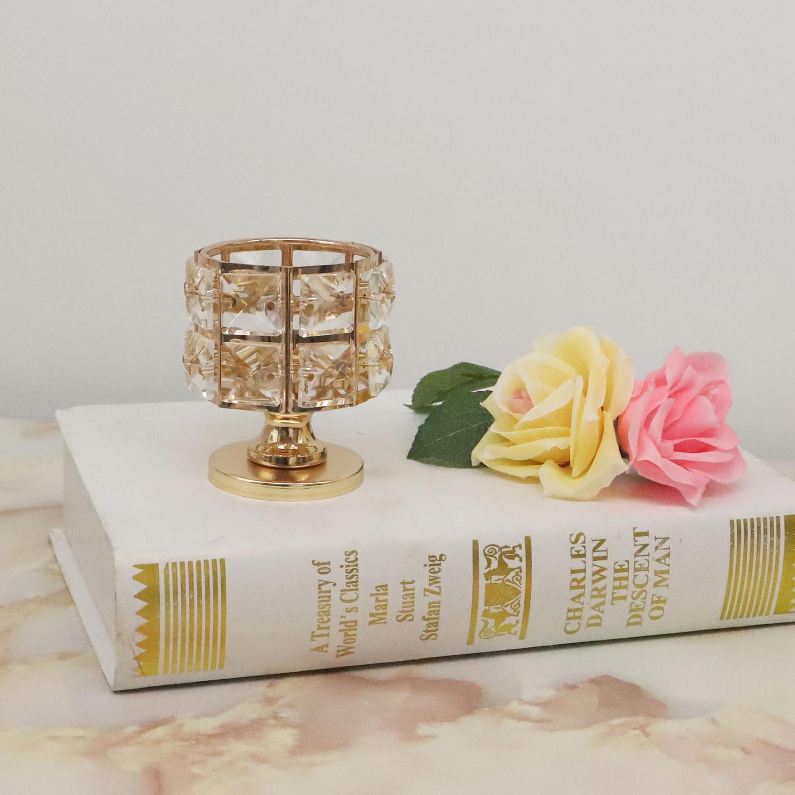 3x Crystal Tealight Candle Holder Wedding Table Centerpiece