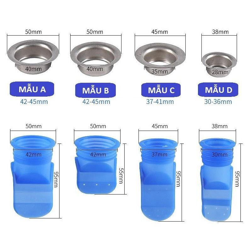 BỘ FULL PHỤ KIỆN Bịt nắp bồn rửa, cống thoát nước ngăn mùi hôi, côn trùng 88146 SHOP 88