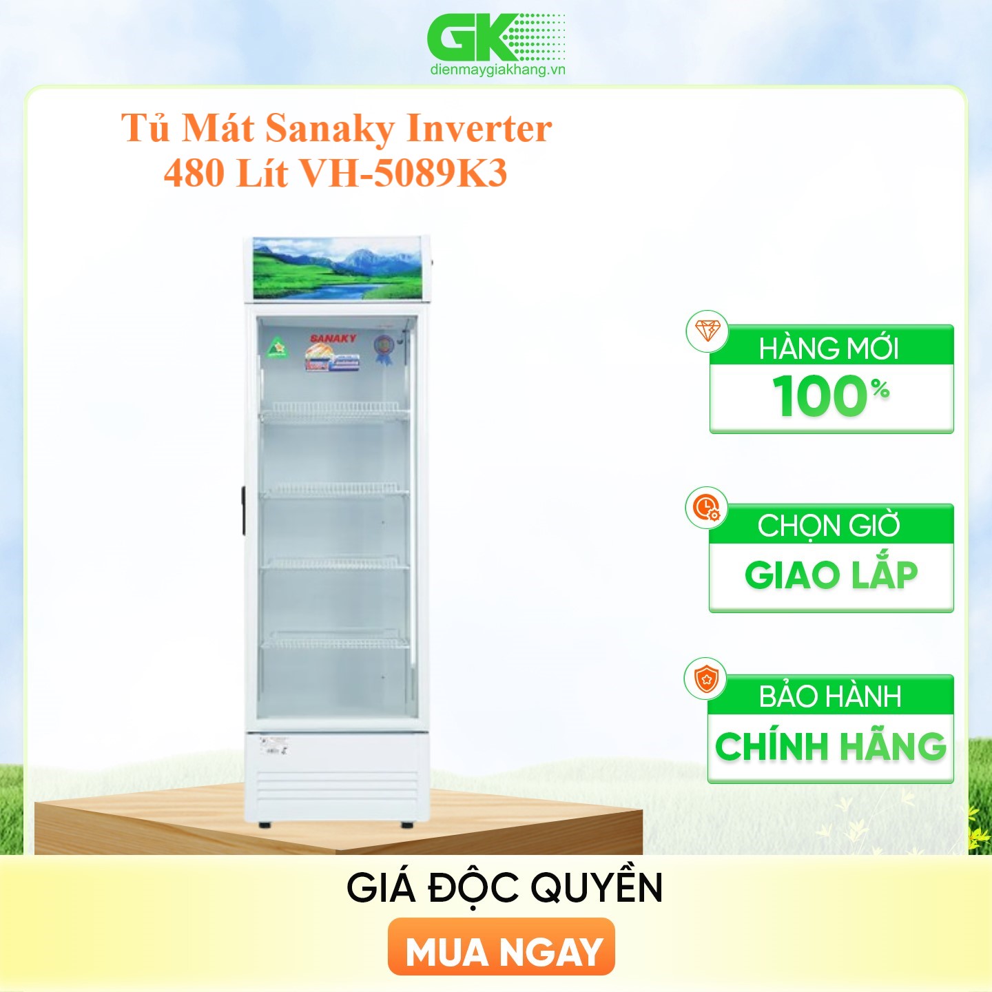 Tủ Mát Sanaky Vh - 5089K3 480 Lít - Hàng Chính Hãng Chỉ Giao Hcm