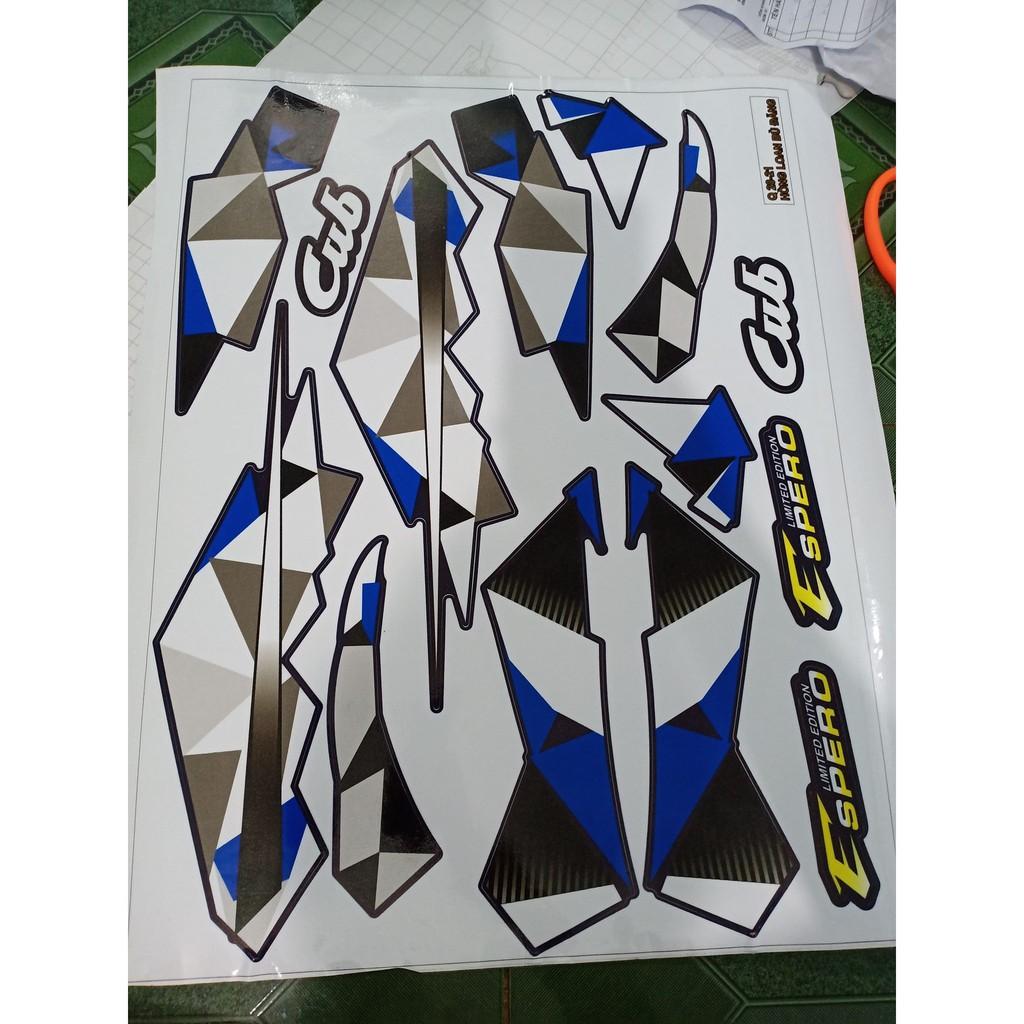 Tem rời cub xe xanh