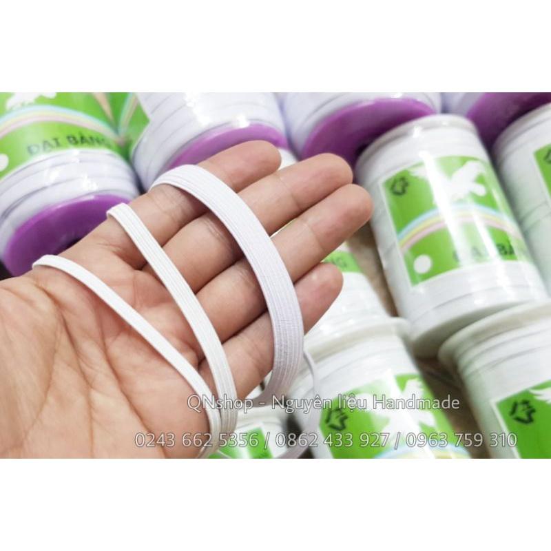 SỈ - Cuộn 100m dây chun bản 10mm, 5mm, 3mm làm chun buộc tóc, may quần áo...