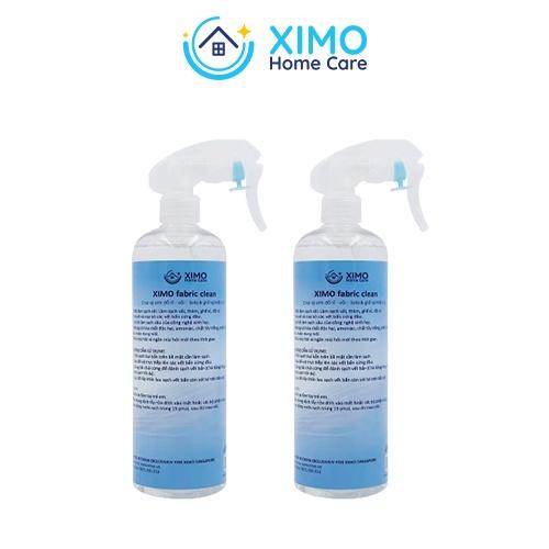 Combo 2 Chai vệ sinh đồ vải nỉ Farbic Clean Ximo Home cho ghế sofa, thảm trải, ga giường, rèm, nội thất ô tô