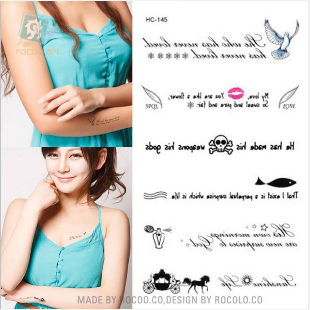 Hình xăm dán chữ kí đẹp 10x6cm