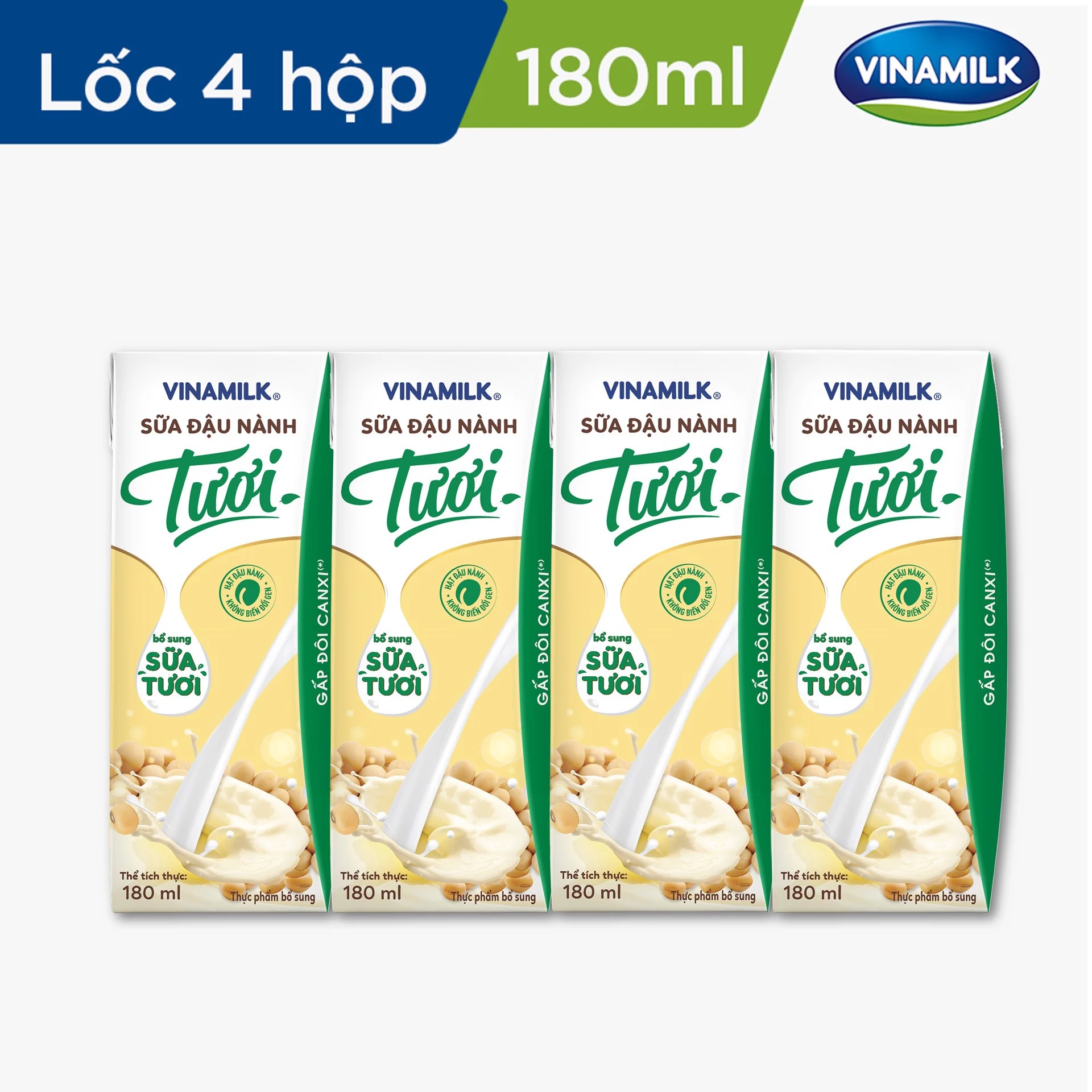 Thùng 48 Hộp Sữa đậu nành tươi Vinamilk 180ml