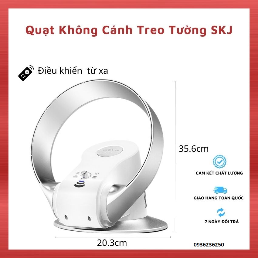 Quạt Treo Tường Không Cánh Có Điều Khiển Từ Xa Áp Suất Cao, Gió Mạnh- Quạt Không Cánh ( GiAO MÀU NGẪU NHIÊN ) CÓ ẢNH THẬT SẢN PHẨM