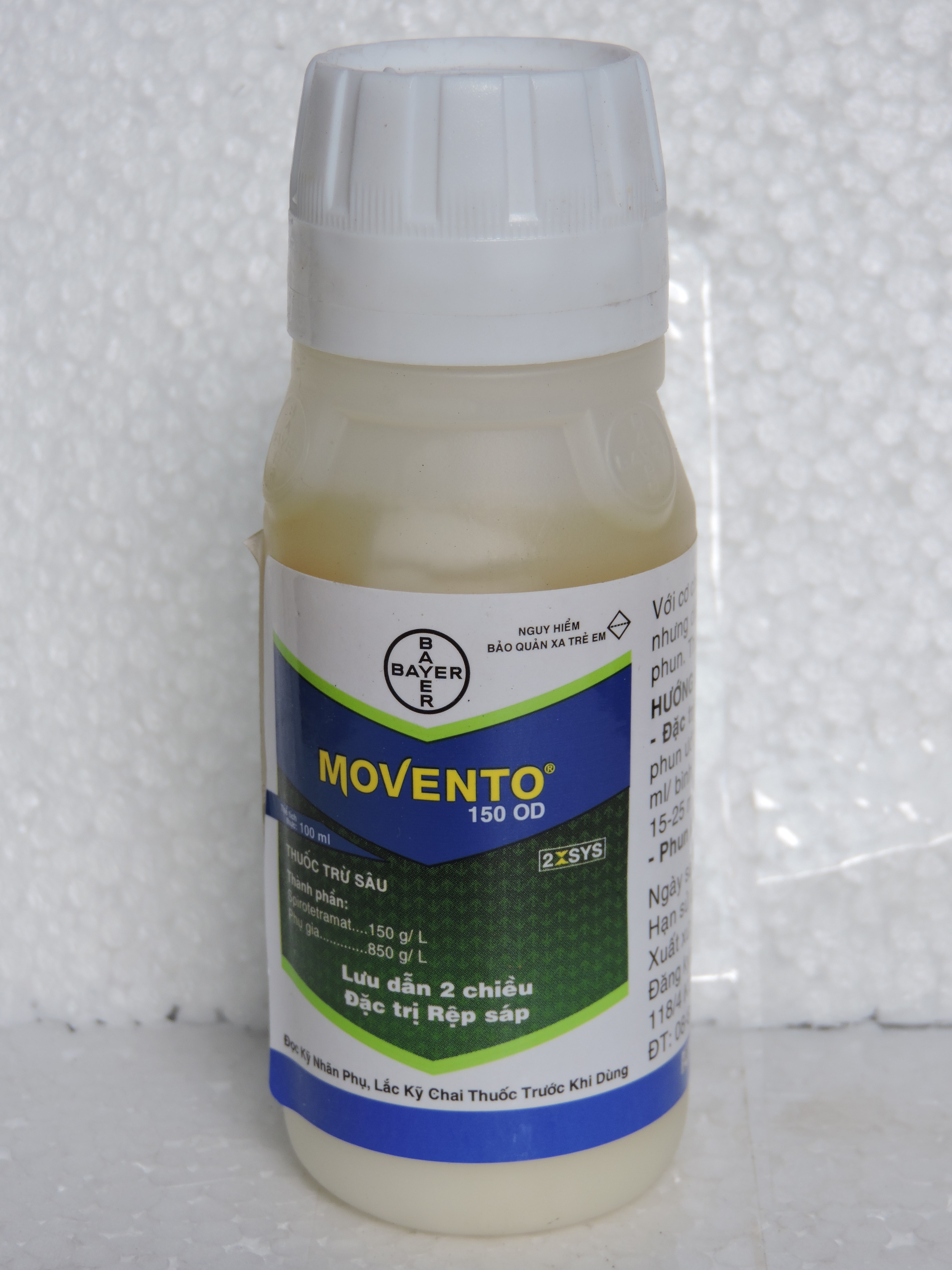 THUỐC TRỪ SÂU  MOVENTO ,CHÍNH HIỆU CÔNG TY BAYER ,  LƯU DẪN HAI CHIỀU, THUỐC CÓ TÁC DỤNG LƯU DẪN MẠNH, TIÊU DIỆT CẢ NHỮNG CÔN TRÙNG CHÍT HÚT DƯỚI RỄ CÂY NHƯ RỆP SÁP, THÂN THIỆN VỚI MÔI TRƯỜNG