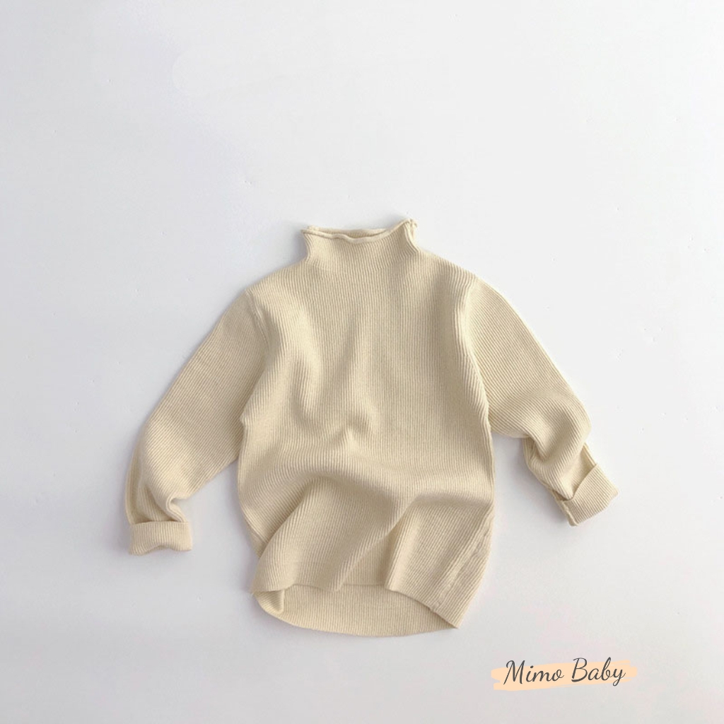 Áo len giữ nhiệt cao cổ màu trơn mùa thu đông cho bé Mimo Baby QA57