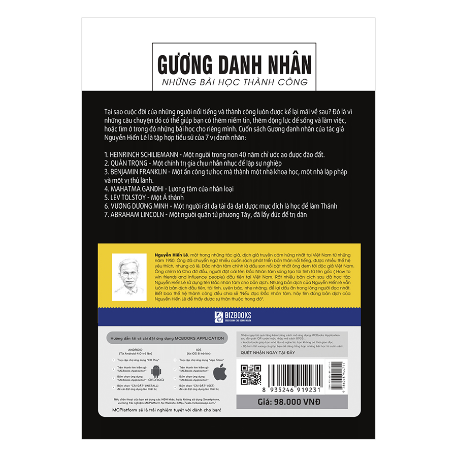 Gương Danh Nhân - Những Bài Học Thành Công (Nguyễn Hiến Lê - Bộ Sách Sống Sao Cho Đúng)