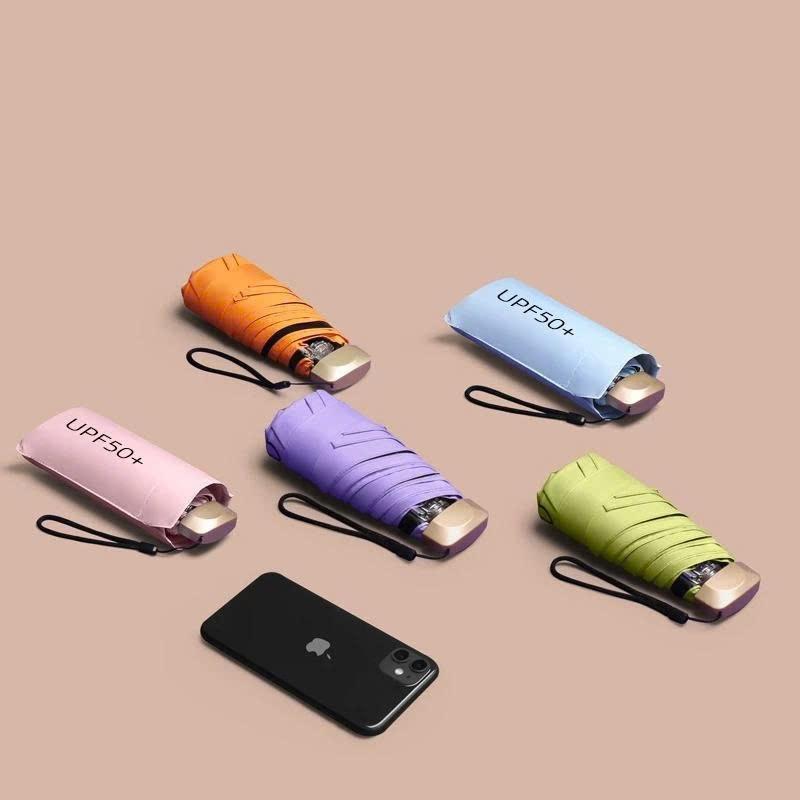 Bảo vệ UV Ô Dù Gấp Gọn Mini Bỏ Túi Ô Dù Che Mưa Đi Nắng UPF 50 Chống Tia Cực Tím Kích Thước Nhỏ Gọn