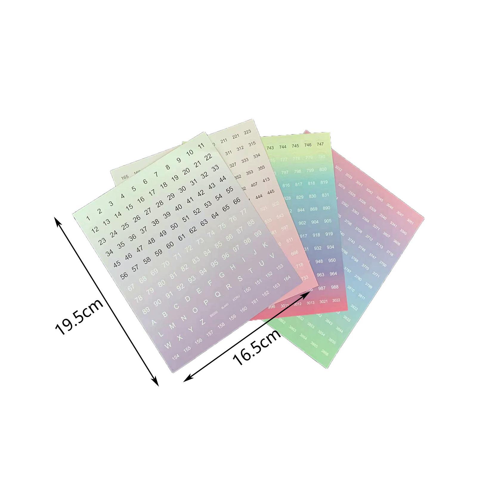 12 Sheet Color Number Stickers Labels for Accessory Storage Box for Adults Kids