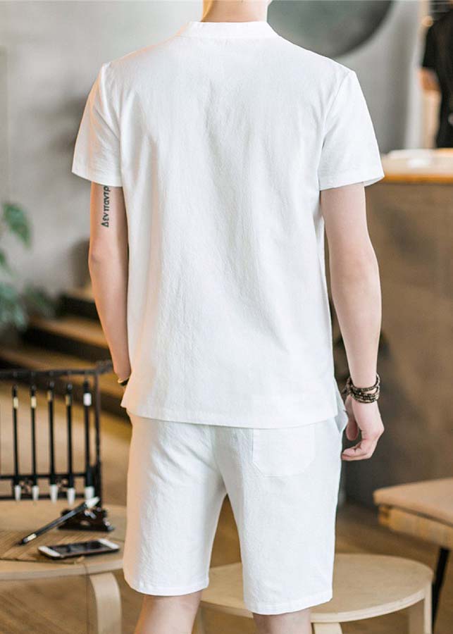 Quần Đùi Nam Trắng Chất Đũi SHORTTRANG90