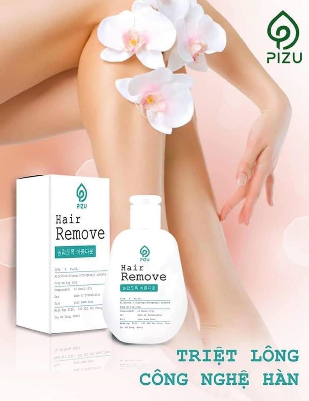 Kem tẩy lông bikini vùng kín Hair Remove công nghệ Power Plus của hàn Quốc 120g không gây kích ứng, an toàn cho mọi loại da và cho cả da nhạy cảm nhất