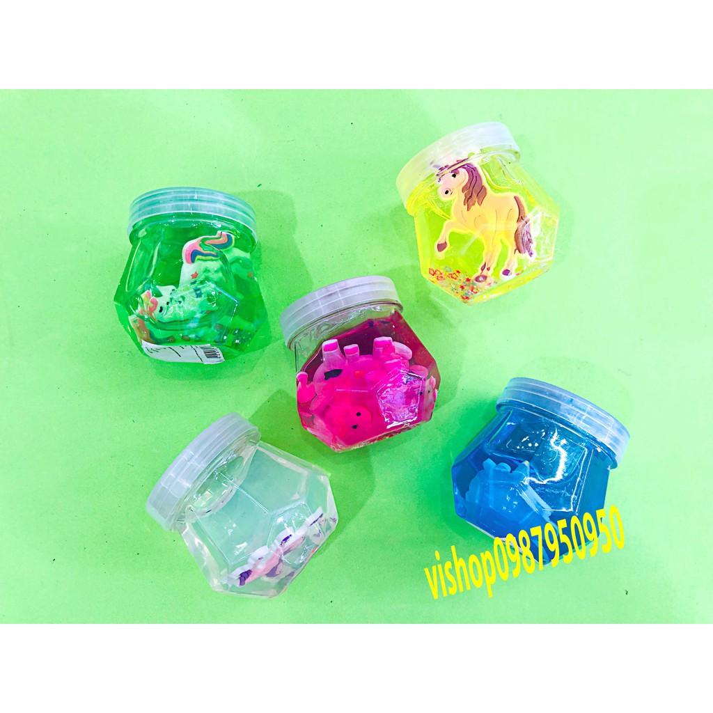 đồ chơi slime lọ mềm dẻo có hình ngựa mã KEA92 WNT3162