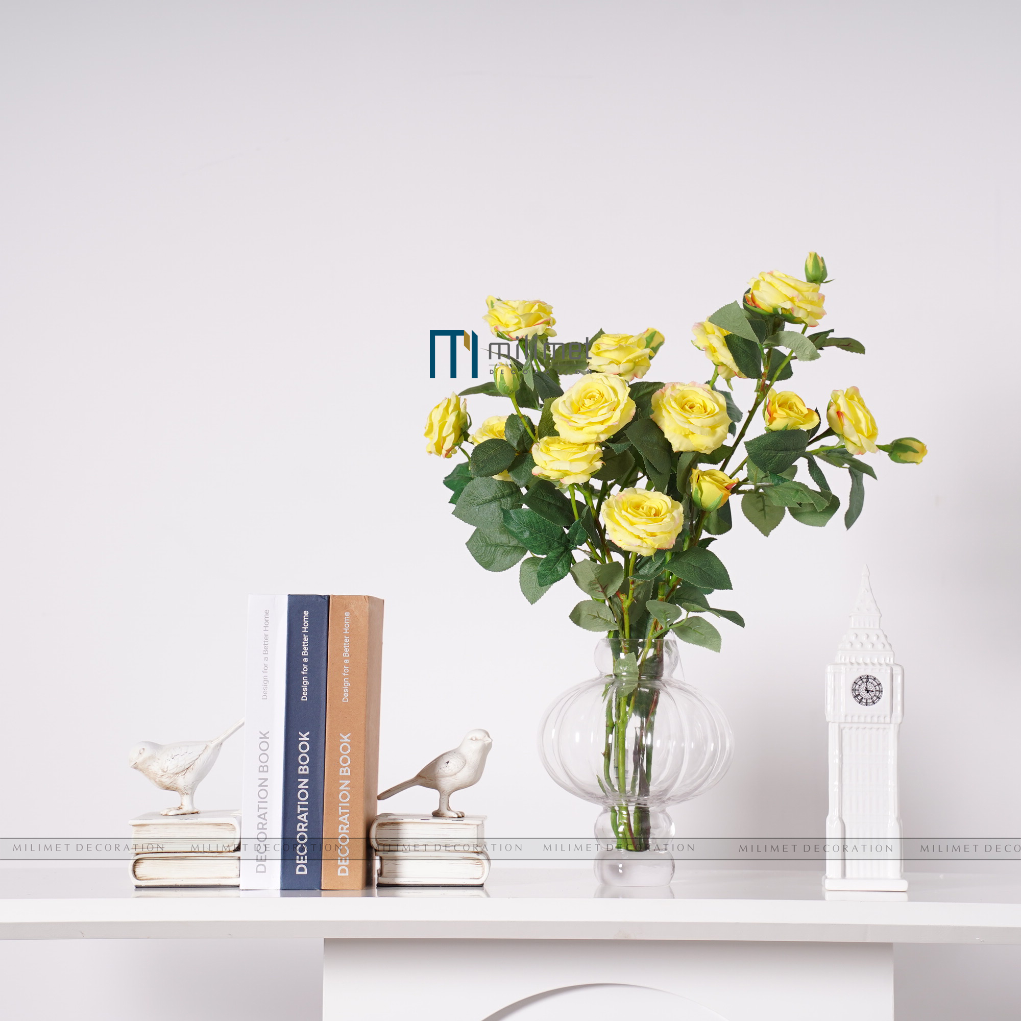 Chặn sách decor trang trí chim trắng