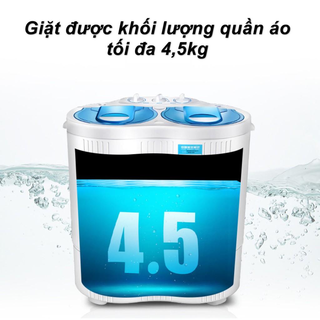 Máy Giặt mini 2 Lồng giặt 4,5kg có chức năng vắt khô (Phiên bản nâng cấp vắt khô hơn) - AsiaMart88