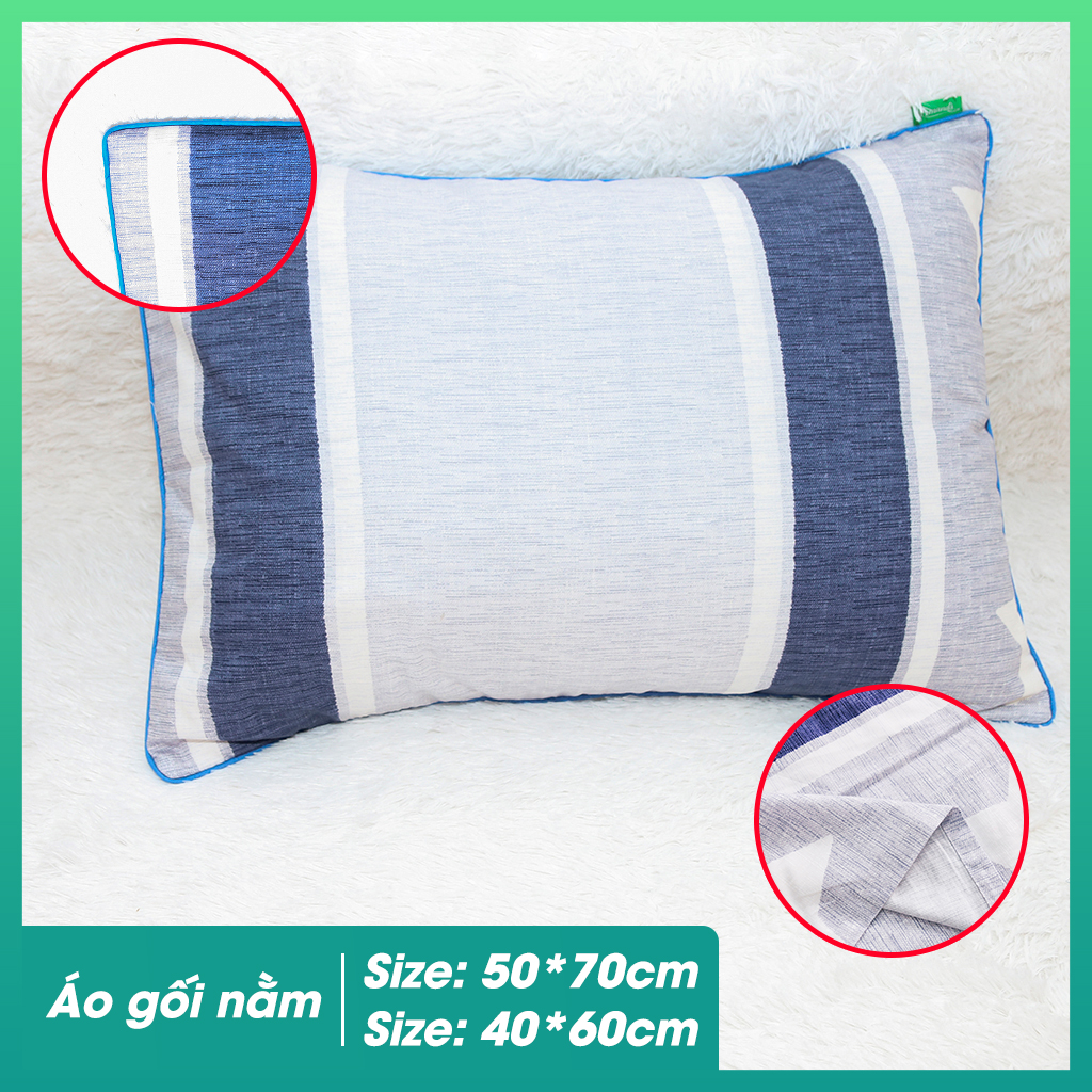 Vỏ gối nằm HQ2025, chất liệu cotton lụa satin Hàn Quốc mềm mịn mang lại cảm giảm êm ái cho người dùng