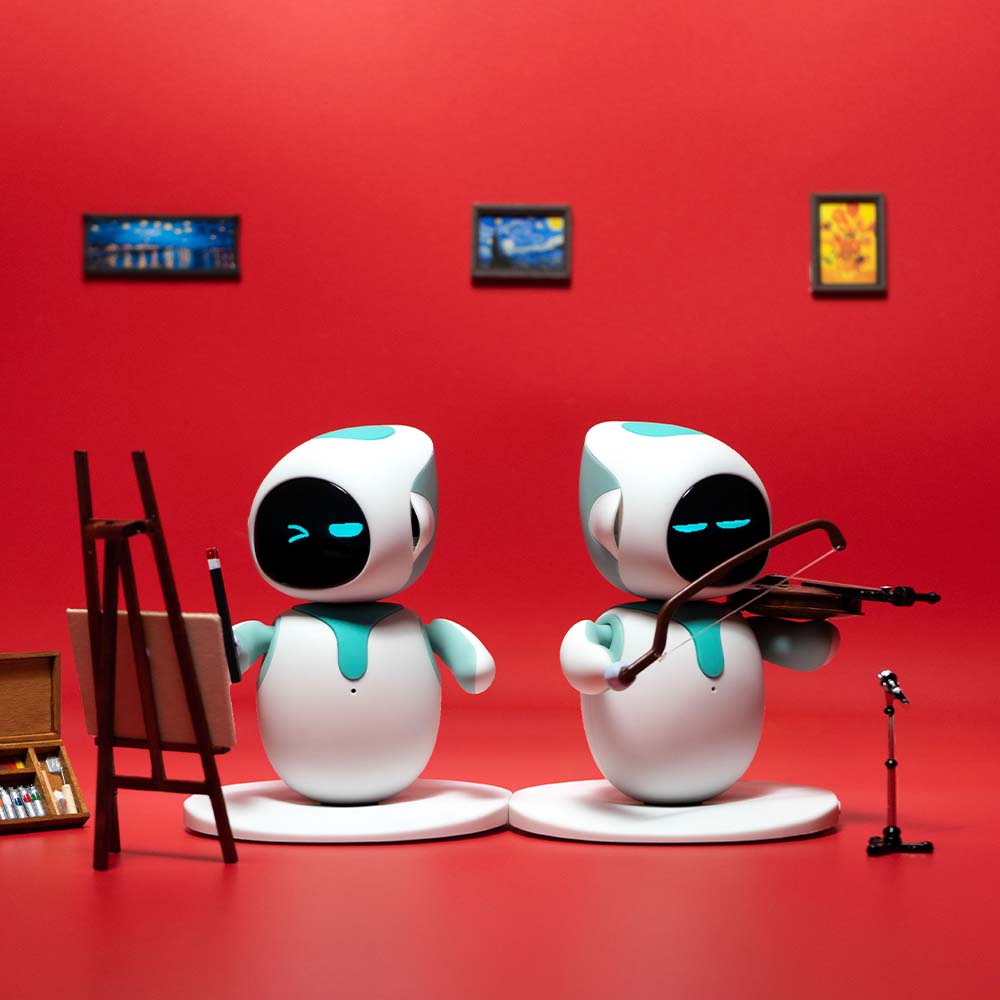 Robot Eilik Hồng Pastel - Robot đồng hành để bàn - Đồ chơi robot thông minh - Quà tặng siêu dễ thương