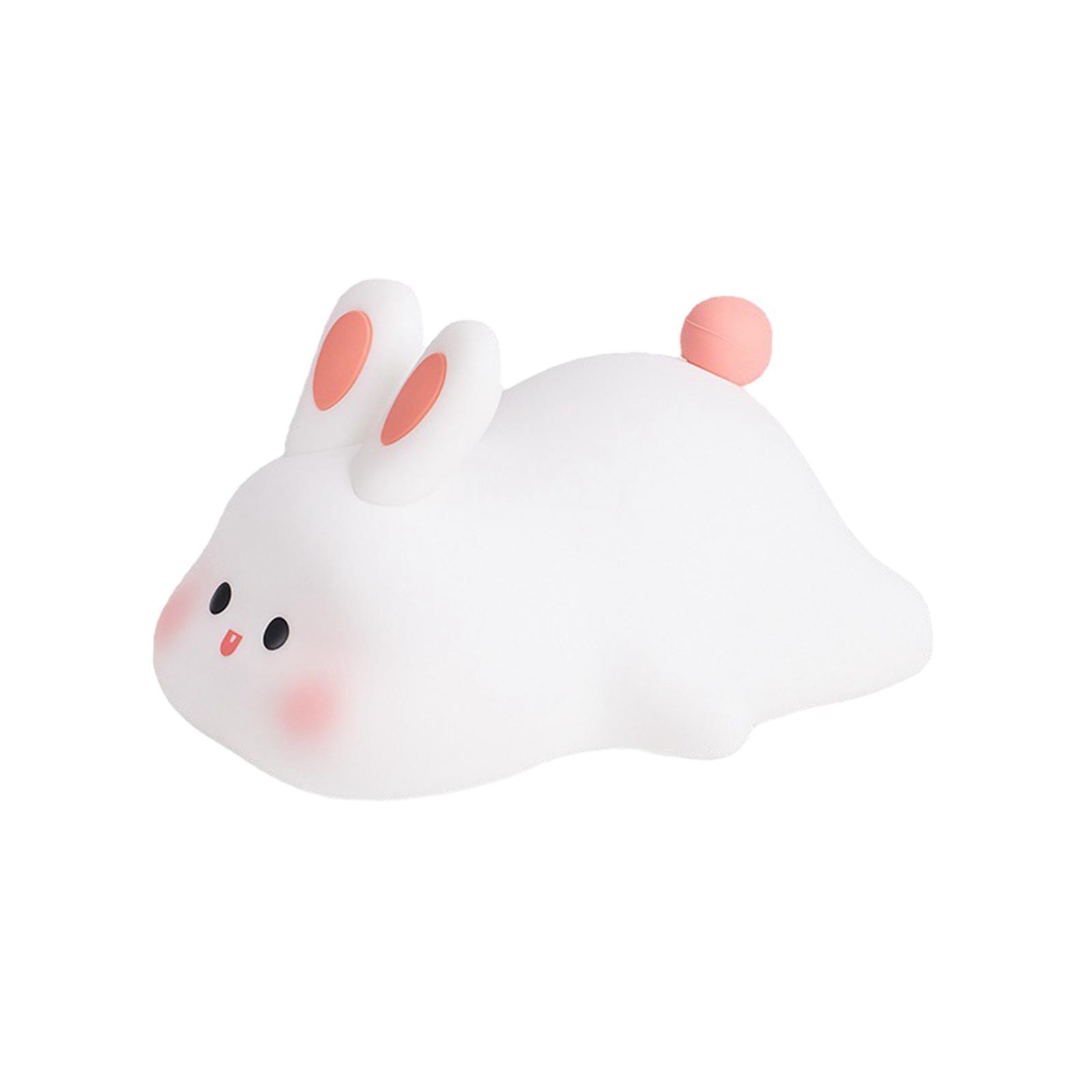 Rabbit Night Light Kids LED USB Bunny Bedside Lamp for Sleeping Bedroom Home