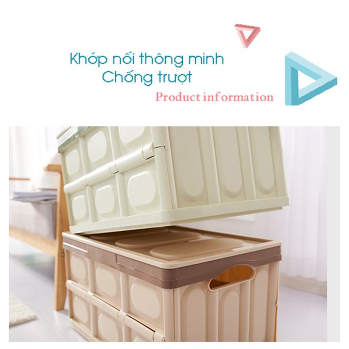 Thùng nhựa để đồ xếp gọn 30 lít 43x29x24cm , 50 lít 53x35x30cm