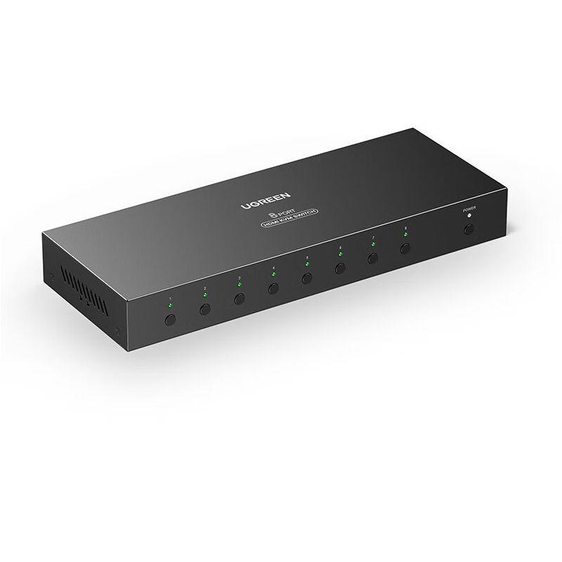 Ugreen 90490 4K 60Hz 5M Bộ chuyển tín hiệu 8 CPU dùng 1 Màn hình cổng HDMI KVM Switch USB kèm dây USB-B hổ trợ hot key cm546 - Hàng chính hãng