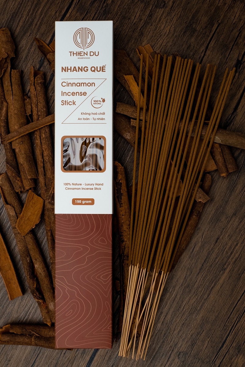 Nhang Vỏ Quế Đặc Biệt - Cinnamon Incense Stick - Mùi Thơm Dịu Nhẹ, Dễ Chịu, Thư Giãn - Thiên Du Agarwood