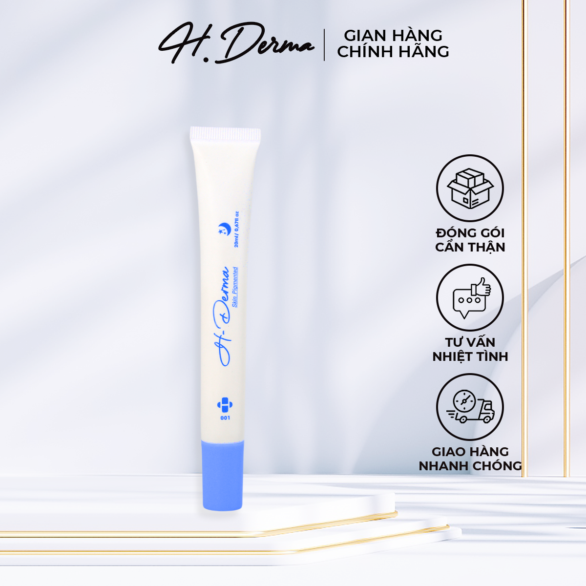 Kem phục hồi giúp giảm nám ban đêm H.Derma 001 Skin Pigmented Cream