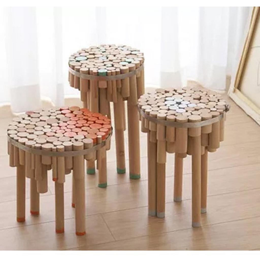 20x Natural Wooden Beads Round Cylinder Column Blocks DIY Craft Home Decor