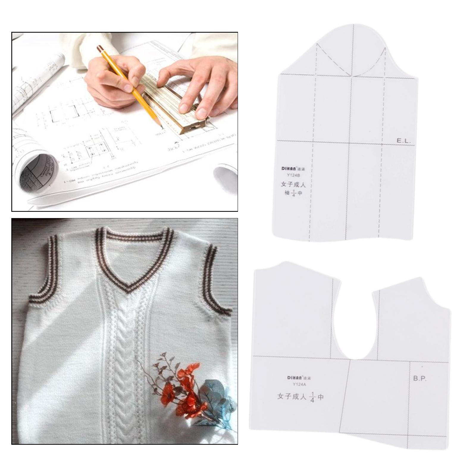 Cloth Design Ruler Sewing Tool, Fashion Ruler for Design Women Fashion Garment Cloth Pattern Making, Dressmaking Pattern Design DIY Clothing